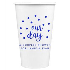 Confetti Dots Our Day Paper Coffee Cups