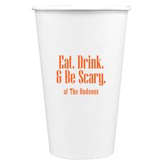 Eat Drink & Be Scary Paper Coffee Cups