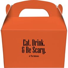 Eat Drink & Be Scary Gable Favor Boxes