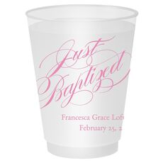 Romantic Just Baptized Shatterproof Cups