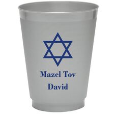 Traditional Star of David Colored Shatterproof Cups