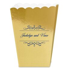 Royal Flourish Framed Names Mini Popcorn Boxes