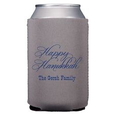 Elegant Happy Hanukkah Collapsible Huggers