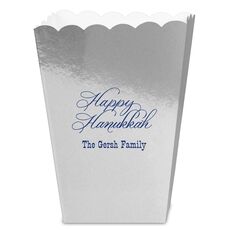 Elegant Happy Hanukkah Mini Popcorn Boxes