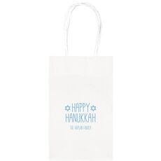 Hanukkah Jewish Stars Medium Twisted Handled Bags