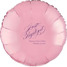 Romantic Just Baptized Mylar Balloons