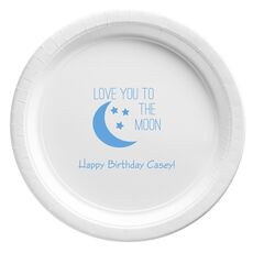 Love You To The Moon Paper Plates