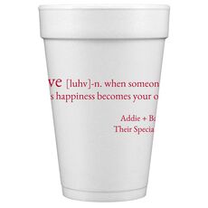 Definition of Love Styrofoam Cups