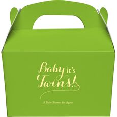 Baby It's Twins Gable Favor Boxes