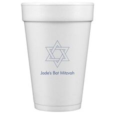 Interlocking Star of David Styrofoam Cups