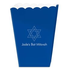 Interlocking Star of David Mini Popcorn Boxes