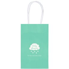 Baby Shower Cloud Medium Twisted Handled Bags