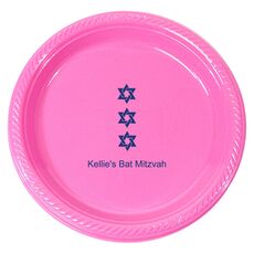 Star of David Row Plastic Plates