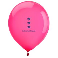 Star of David Row Latex Balloons