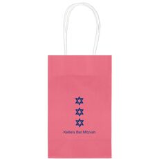Star of David Row Medium Twisted Handled Bags
