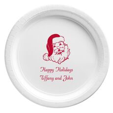 Happy Santa Claus Paper Plates