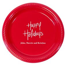 Fun Happy Holidays Plastic Plates