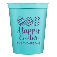 Decorated Easter Eggs Stadium Cups