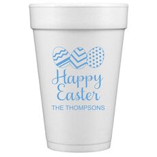 Decorated Easter Eggs Styrofoam Cups