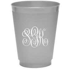 Interlocking Script Monogram Colored Shatterproof Cups