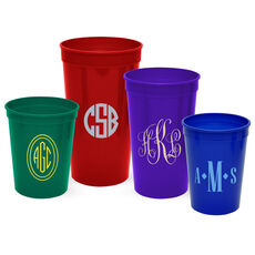 Design Your Own Monogram Stadium Cups
