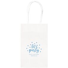 Confetti Dots Let's Party Medium Twisted Handled Bags