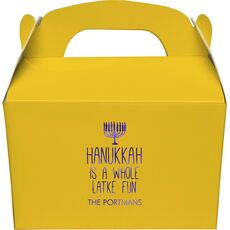 Latke Fun Hanukkah Gable Favor Boxes