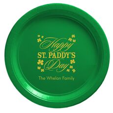 Happy St. Paddy's Day Clover Paper Plates