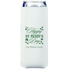 Happy St. Paddy's Day Clover Collapsible Slim Huggers