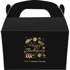 Happy Thanksgiving Autumn Gable Favor Boxes