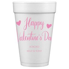 Happy Valentine's Day Styrofoam Cups