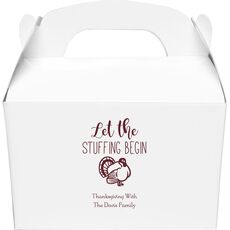 Let The Stuffing Begin Gable Favor Boxes