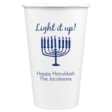 Light It Up Menorah Paper Coffee Cups