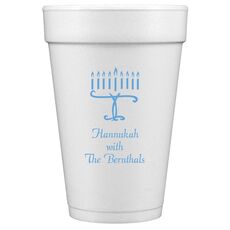 Menorah Styrofoam Cups