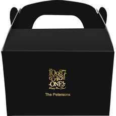 New Year's Countdown Gable Favor Boxes