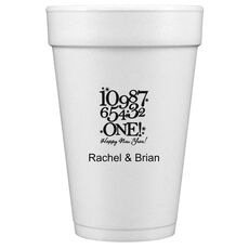 New Year's Countdown Styrofoam Cups