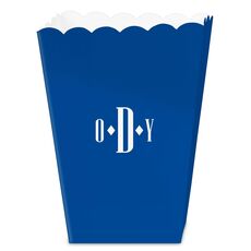 Condensed Monogram Mini Popcorn Boxes