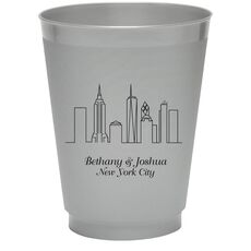 New York City Skyline Colored Shatterproof Cups