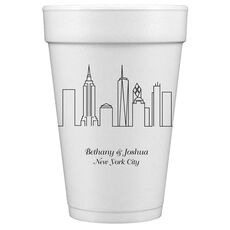 New York City Skyline Styrofoam Cups