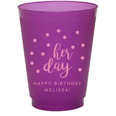 Confetti Dots Her Day Colored Shatterproof Cups