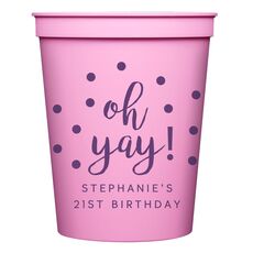Confetti Dots Oh Yay! Stadium Cups