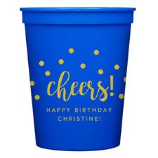 Confetti Dots Cheers Stadium Cups