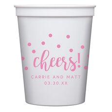 Confetti Dots Cheers Stadium Cups