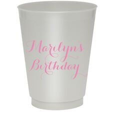 Darling Script Colored Shatterproof Cups