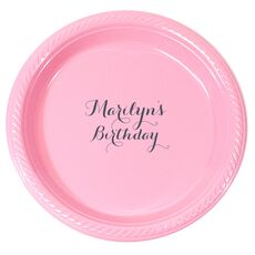 Darling Script Plastic Plates