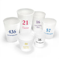 Design Your Own Big Number Shatterproof Cups