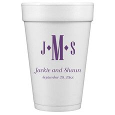 Condensed Monogram with Text Styrofoam Cups