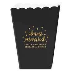 Confetti Dots Almost Married Mini Popcorn Boxes
