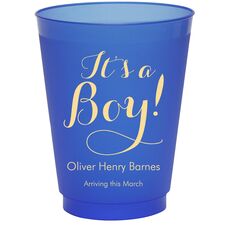 Elegant It's A Boy Colored Shatterproof Cups
