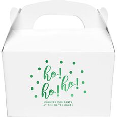 Confetti Dots Ho! Ho! Ho! Gable Favor Boxes